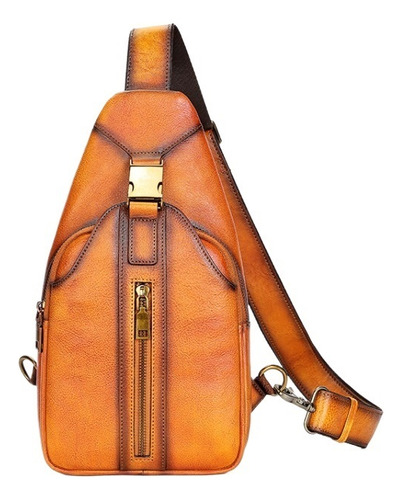 Maletín/bolso De Hombro Bolso De Pecho De Cuero Casual Retro