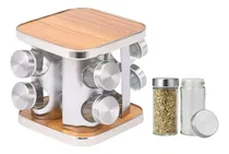 Comprar Especiero Cocina 8 Condimentos Giratorio Acero Inoxidable