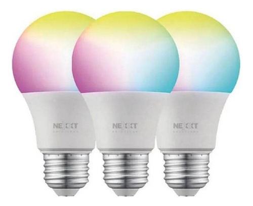 Foco Led Inteligente Wi-fi Multicolor Pack De 03 Und - Nexxt