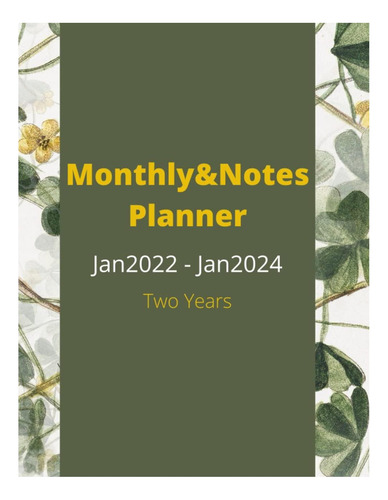 Libro: Monthly & Notes Planner: Plan For January 2022-januar