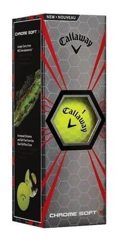 Pelota De Golf Callaway Chrome Soft X Amarilla X3