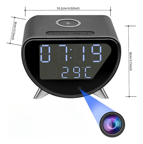 Cámara Espía, Reloj 4k, Wifi, Visión Nocturna, Ir, Carga Ina