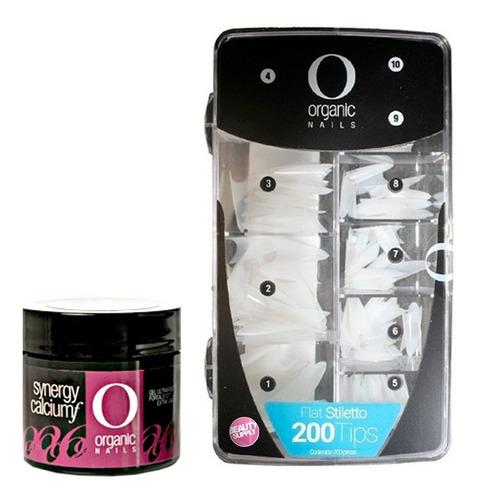 Combo De Gel Calcium Organic Nails + X200 Caja De Tips