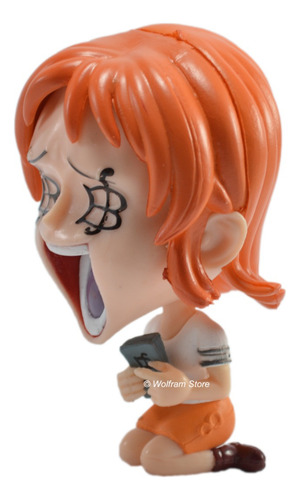 Figura Muñeco Gashapon One Piece Cabezona Nami