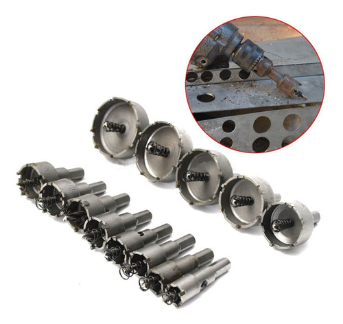 13 Brocas Sierras Corta Circle Metal 16-53 Mm Hss Acero Inox