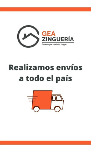 Zingueria Babeta L 15x15 Techo Chapa C30 Tramos De 1 Metro