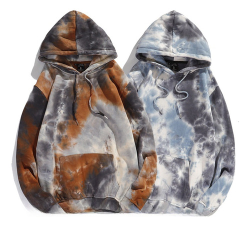 Sudadera Con Capucha De Forro Polar Para Hombre Tie-dye Grad