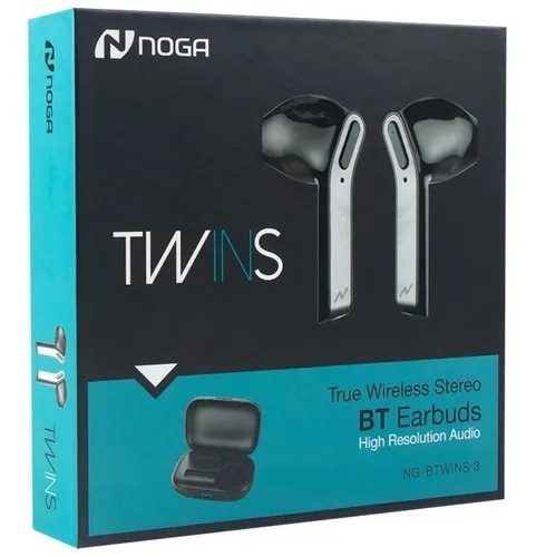 Auriculares Bluetooth Celular In Ear Noga Btwins 3 Estuche