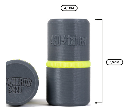 Imagen 3 de 7 de Picador Grinder Tainer Gris/amarillo Fluo