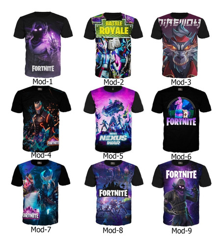 Camiseta Fortnite Gamer Video Juego Heroe Algodon Garantizad