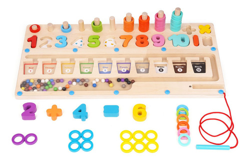Juguetes Montessori De Madera 3 En 1 Puzzles Contando