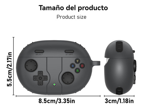 USDILU Funda Case Para Beats Studio Buds+ 2023 y Buds 2021 Uso Rudo Protector + Limpiador Juegos Carcasa Diseño Con Llavero Color Negro