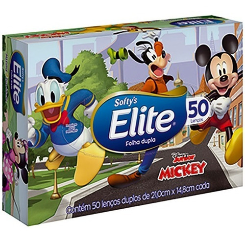 Lenço De Papel Folha Dupla Softys Kids Caixa 50 Unidades