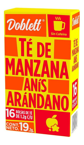 Té Doblett Manzana Anis Arandano 16 Sobres 19.2g