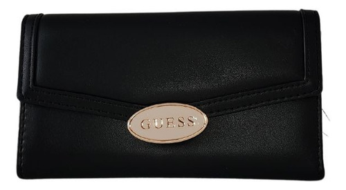 Cartera Guess, Monedero, Billetera, Negro, Logo Botón