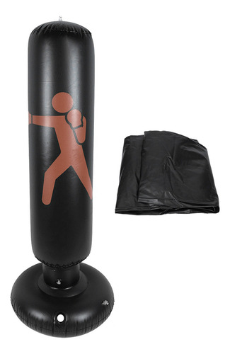 Pt Compatible Saco Boxeo Inflable Columna Golpe Aptitud Pvc
