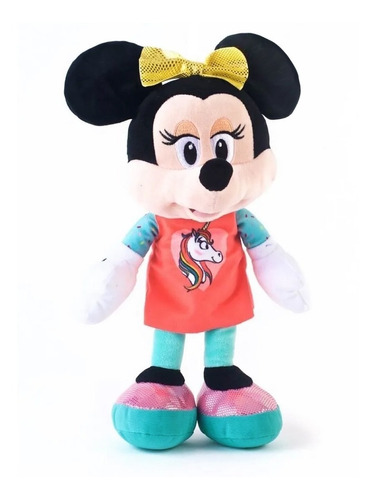 Minnie Vestido Unicornio Peluche Super Suave 30 Cm Wabro 