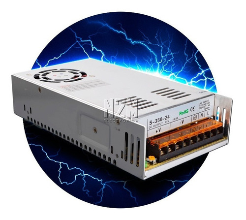 Imagen 1 de 10 de Fuente 24v 14a Metalica Regulada Switching Tira Led Cctv