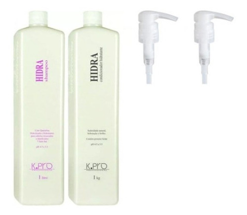 Kit Profissional Shampoo E Condionador Hidratação Com Pump