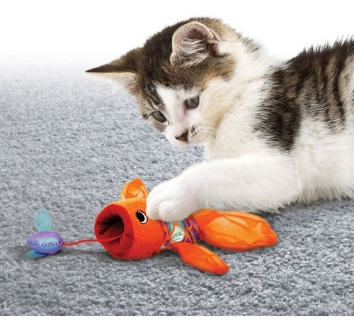 Imagen 4 de 4 de Kong Juguete Para Gato Peluche Pez