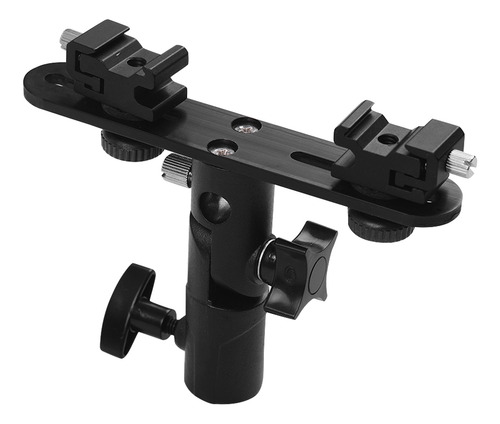 Flash Bracket Flash 3/8, Doble Soporte En Forma De T, Luz En