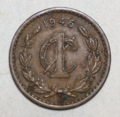 1946 Moneda Mexico 1 Centavo Km#415