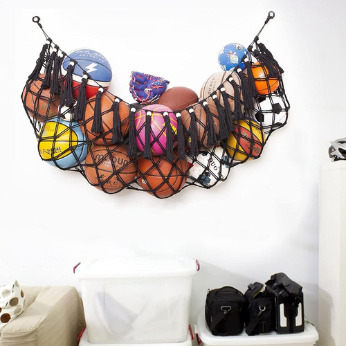 Organizador De Pelotas De Deporte Para Pared - Red Colgante