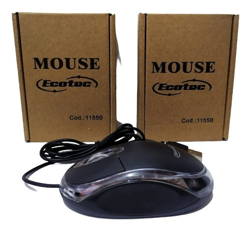Mouse Óptico Usb 2.0 Económico Retroiluminado Luz Led