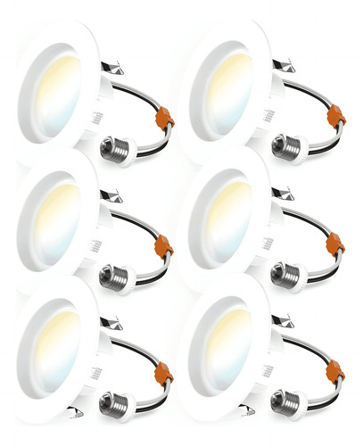 6 Luces Led Empotrables De 4 Pulgadas - Iluminación De Lata
