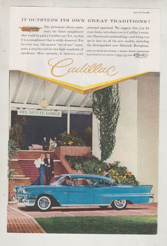 1958 Publicidad Vintage Automovil Cadillac Fleetwood Clasico