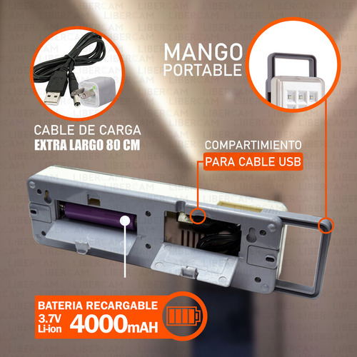 Luces Luz Emergencia 60 Leds Slt Recargable 220v Envios Color Blanco