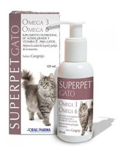 Imagen 1 de 1 de Superpet Omega 3 Y 6 Para Gatos Adultos 125 Ml Drag Pharma
