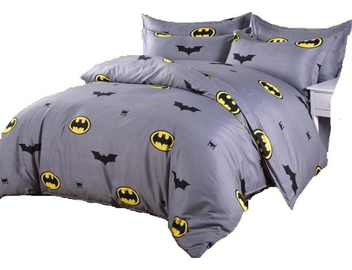 Funda De Edredón Batman, Ropa De Cama 100% Algodón, Doble