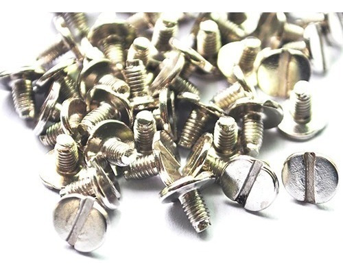 Imagem 4 de 6 de Spikes 10mm - Cone C/ Parafuso - Prata 100 Unidades