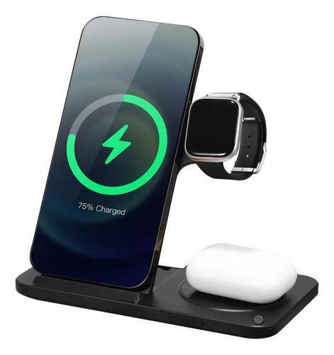 Cargador Inalámbrico 3 En 1 Base De Carga Rápida Para iPhone