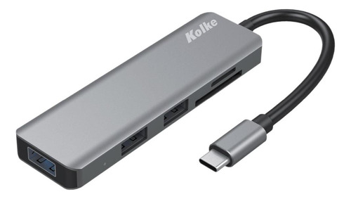 Hub Usb-c 6en1 Kolke 3x Usb 3.0 Usb-c Sd Y Microsd Loi