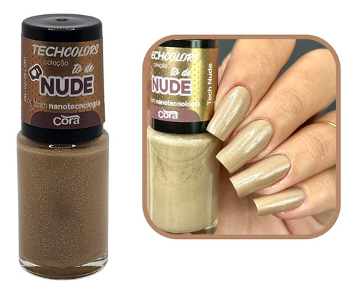 Coleção Esmaltes Techcolors Cora 9ml Tô De Nude Cor Tech Nude