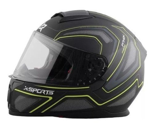 Casco X-sports M66 Python Negro/amarillo