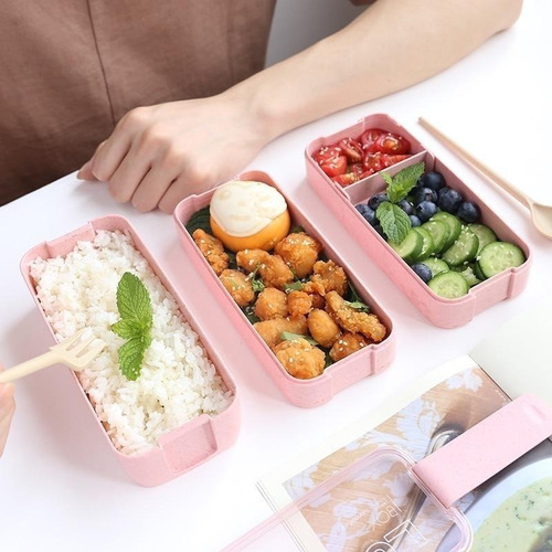 Marmita Fitness Lunch Box 900ml 3 Divisórias Imediato Cor Verde