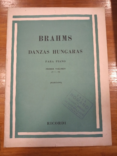 Brahmns Danzas Hungaras N 1-10  Partitura