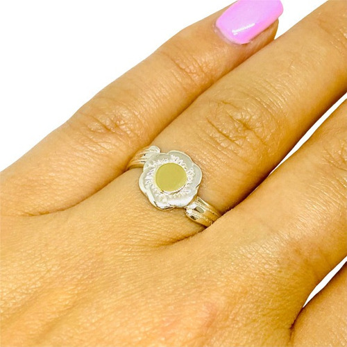 Anillo Flor Jara Plata 925 Oro 18 K Ideal Mujer Novia Ao 065