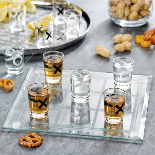 Tic Tac Toe Shot Juego Gato Fiesta Cumpleaños 28x28cm