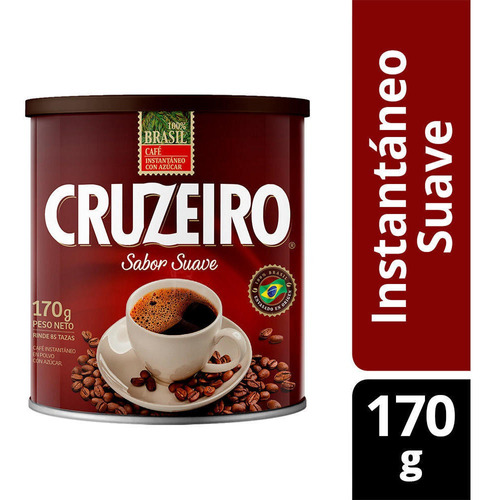 Cafe Suave Instantáneo  Cruzeiro Lata 170 Gr