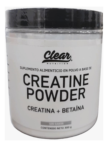 Clear Nutrition Creatina Powder Creatina+betaina 300 Gr Sabor Sin Sabor