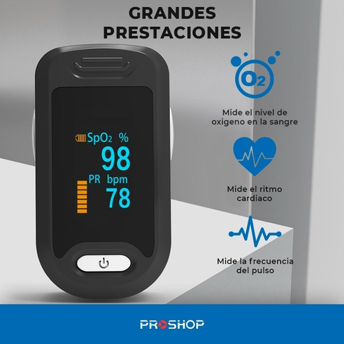 Imagen 4 de 10 de Oximetro Pulso Saturometro Digital Saturador Oxigeno Anmat !