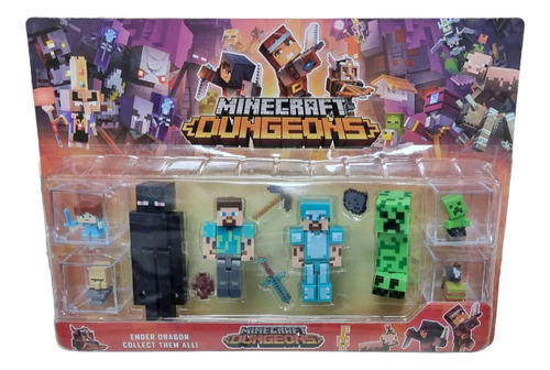 Set De Figuras Minecraft Dungeons 