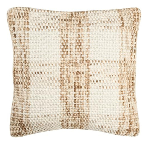 Almohada Woven Plaid De 50 Cm, Mezcla De Cáscara De Huevo