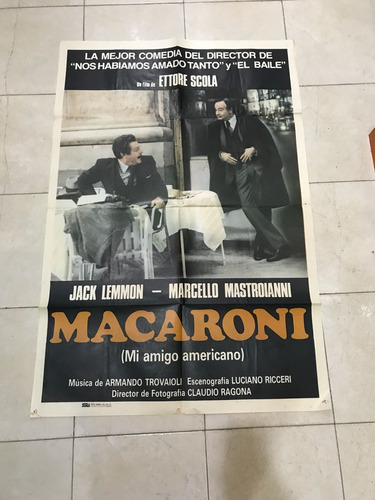 Antiguo Afiche De Cine C/jack Lemmon- Envio 