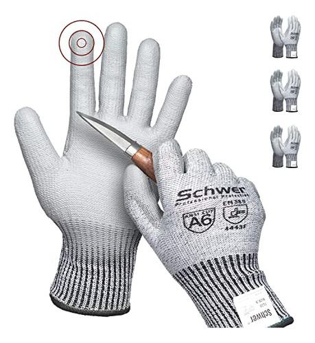 3 Pares De Guantes Resistentes Al Corte Ansi A6, Pantal...