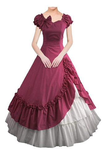 Vestido Victoriano Gótico Para Mujer Re-lady, Estilo Vintage